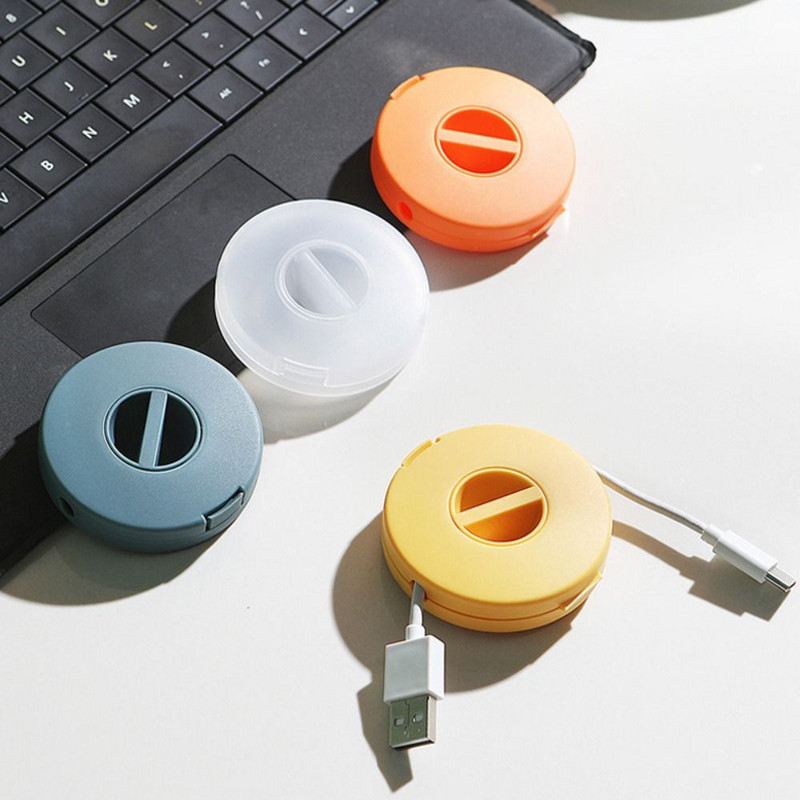Mini kutija za pohranu kabela Rotirajuća kutija za upravljanje žicama Usb podatkovni kabel Žičani stalak Prijenosni uređaj za namatanje žice Stolni organizator