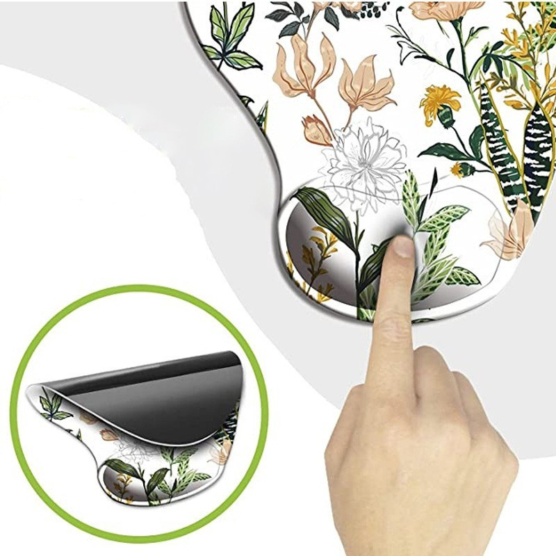 Ergonomická podložka pod myš v mramorovom štýle s opierkou zápästia, protišmyková gumená podložka pod ruku, kancelárska opierka na stôl, vankúš pod zápästie