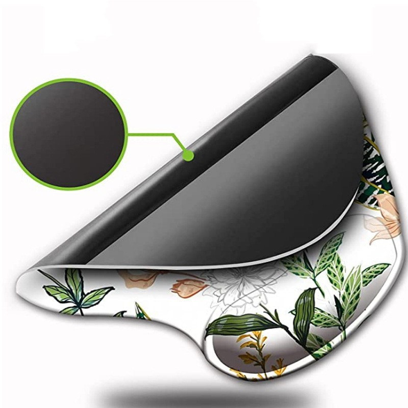 Ergonomická podložka pod myš v mramorovom štýle s opierkou zápästia, protišmyková gumená podložka pod ruku, kancelárska opierka na stôl, vankúš pod zápästie