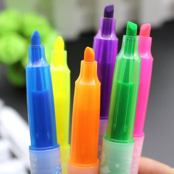 6 τμχ Novelty Scent 6 Χρώματα Highlighter Μαρκαδόρος Μαρκαδόρος Σχολικά Προμήθεια Σημάδι Υλικό Μαρκαδόρος Escolar Scribble Pen