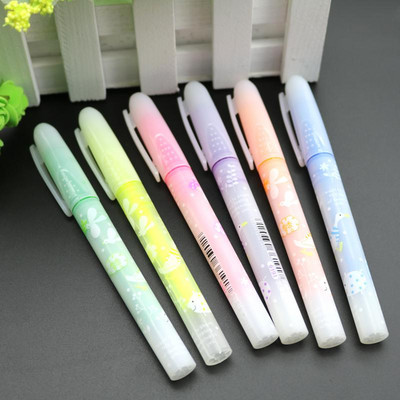 6 vnt. naujoviškas kvapas 6 spalvų žymeklis, žymeklis, žymeklis mokykloms.