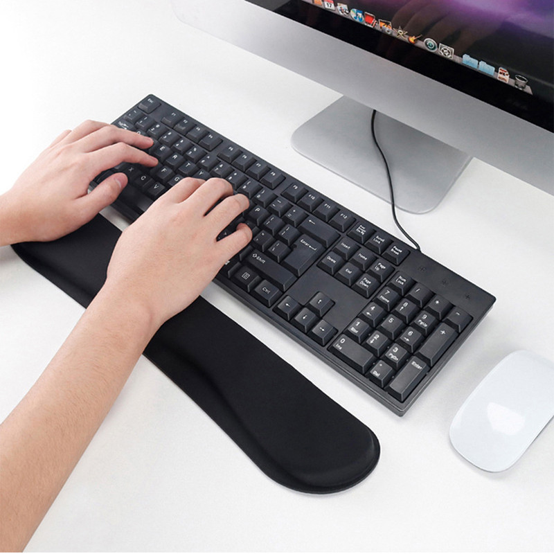 Suport pentru încheietura mâinii Covoraș pentru mouse Pad pentru tastatură Tampă pentru sprijinul pentru încheietură Tastare ușoară Tampă pentru mouse durabilă anti-alunecare Rechizite școlare de birou