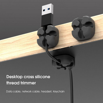 Σετ Organizer γραφείου Wire Clip Bobbin Winder Wrap Cord Cable Manager για γραμμές πληκτρολογίου ποντικιού USB Αξεσουάρ γραφείου