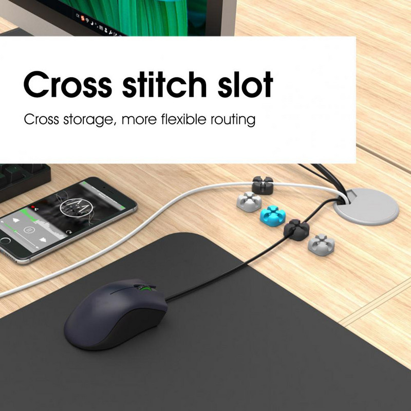 Set organizator de birou Clip de sârmă Înfășurator de bobinat Cablu de înfășurare Manager de cablu pentru mouse USB Linie de tastatură Accesorii de birou