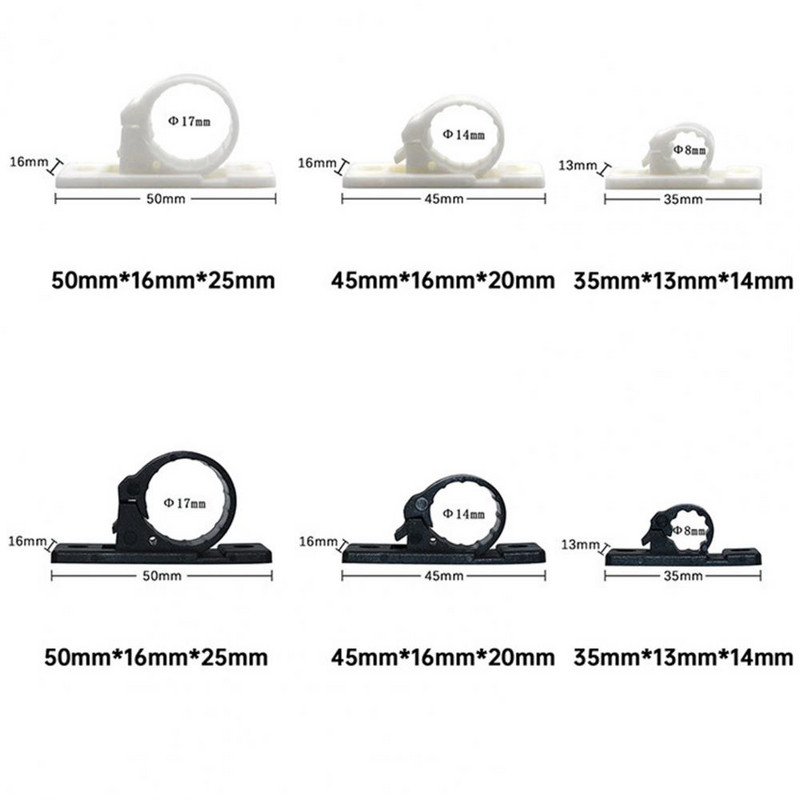 10 komada Praktični organizator podatkovne linije, stezaljke za pohranu podataka, praktična stezaljka za kabele za ured
