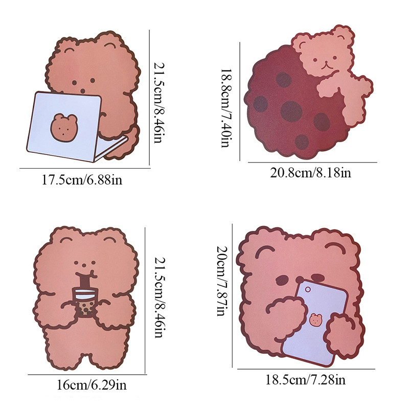 Podloga za miša sa slatkim crtićima Čokoladni medvjed Gumena podloga za studentsku bilježnicu Zaštitna podloga za tipkovnicu Uredska stolna podloga za miša protiv klizanja