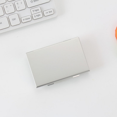 Uus kahekihiline alumiiniumsulamist visiitkaardihoidja Metallkarbis ühevärviline krediitkaardihoidja Kontori nimekaardi ümbrise organiseerijad