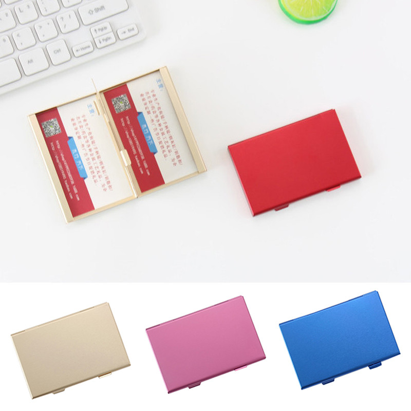 Uus kahekihiline alumiiniumsulamist visiitkaardihoidja Metallkarbis ühevärviline krediitkaardihoidja Kontori nimekaardi ümbrise organiseerijad