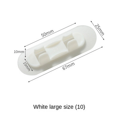 Единична кука Фиксираща катарама Органайзер 10 бр. Държач за тел Акрилно стенно окабеляване Съхранение Артефакт Бобина Устройство за навиване Самозалепващо се