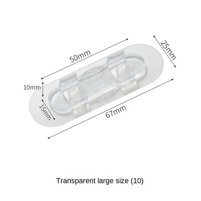 Единична кука Фиксираща катарама Органайзер 10 бр. Държач за тел Акрилно стенно окабеляване Съхранение Артефакт Бобина Устройство за навиване Самозалепващо се