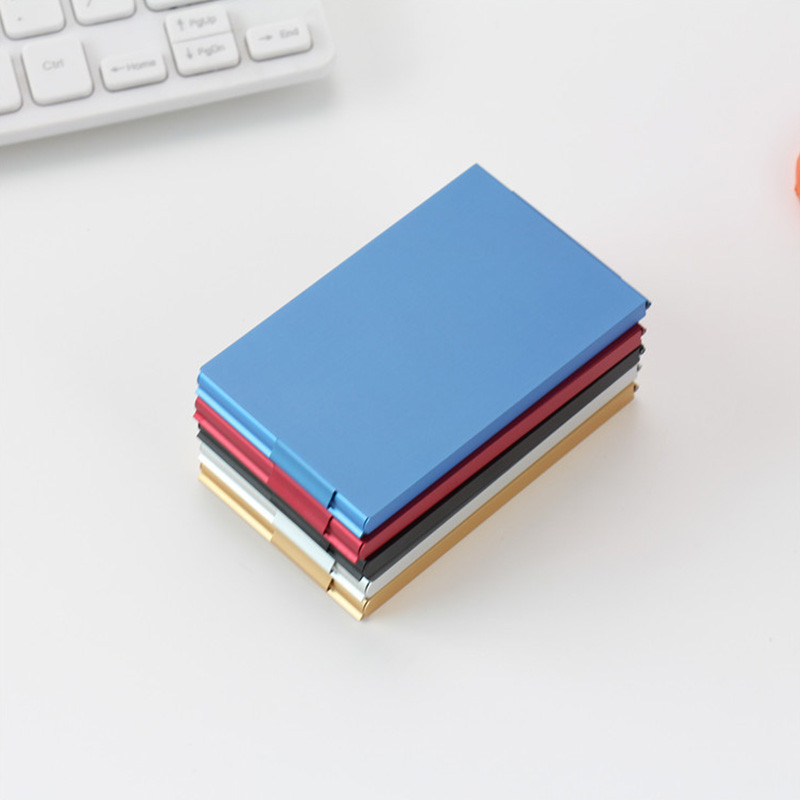 Držač posjetnica od nehrđajućeg čelika Metalna kutija Aluminijska kutija za kartice s imenima Novčanik Držač kreditne iskaznice Uredski materijal Praktična kutija