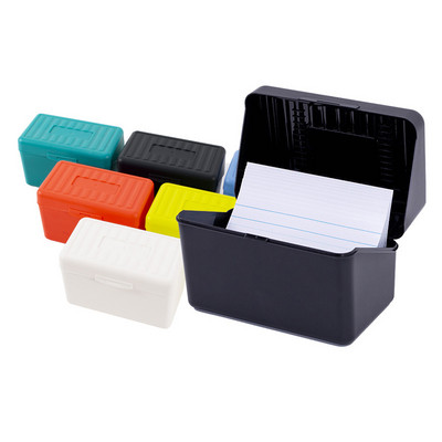 Кутия за съхранение на визитки, бележки, правоъгълна кутия за съхранение на карти с капак, кутия за карти, лепкави бележки, хартии, кутии, офис консумативи