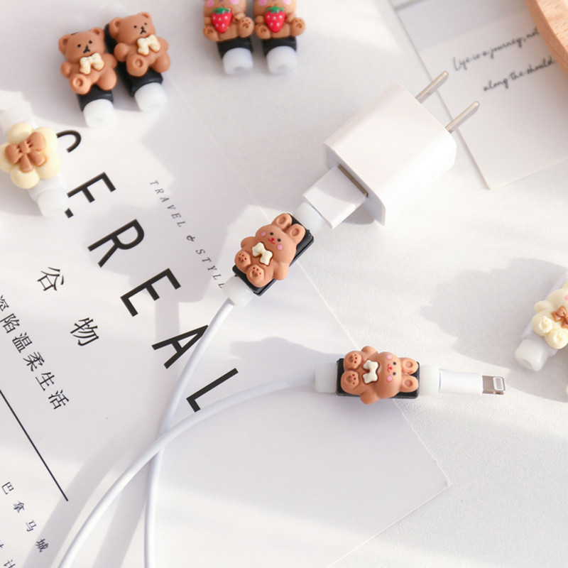 2 kom podatkovni kabel u boji Zaštitna torbica Slatki crtani Kabel za punjenje mobilnog telefona Zaštita od loma Kabel za slušalice