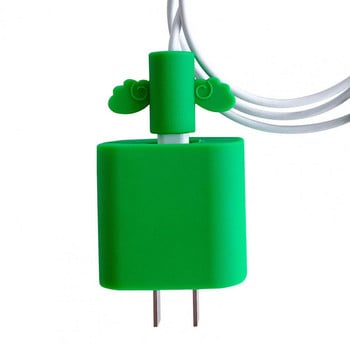 Капак за протектор на кабел за зареждане под ъгъл за зарядно устройство за Iphone Щепсел за зареждане на линия за данни Защита на кабела Сладък протектор за ухапвания на USB кабел