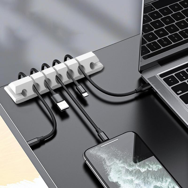 5 komplekti USB-kaablihoidja juhtmehoidja lauaauto jaoks kodukontori laua kaablihaldusklambrid isekleepuvad juhtme korrastaja haldus