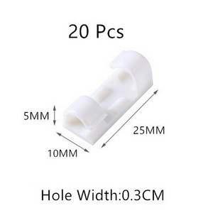 20PCS Organizator za držanje kabela za stolnu radnu stanicu Stezaljke za kabel Držač za upravljanje podacima Telefonska linija Navlaka za namotavanje kabela