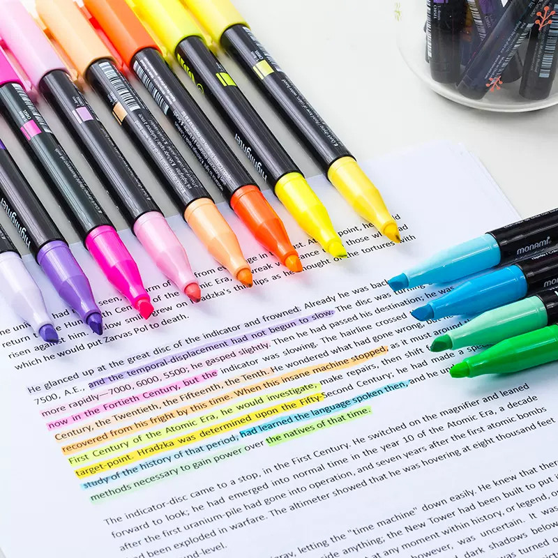 12 цвята хайлайтър писалка флуоресцентни маркери рисуване графити Направи си сам дневник арт канцеларски материали