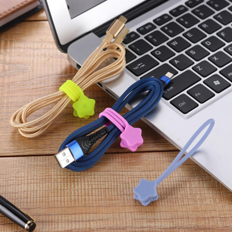 1 kom Mini organizator kabela Magnetska zvijezda u obliku silikona za namatanje kabela Dodatak za kabel