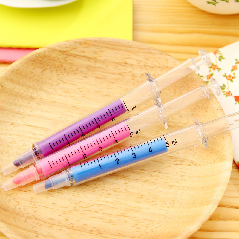 6 бр. Тънка спринцовка Маркираща четка Маркер Писалка Живопис Развеселена рисунка на линия Новост Канцеларски материали Офис Училищни артикули H6527