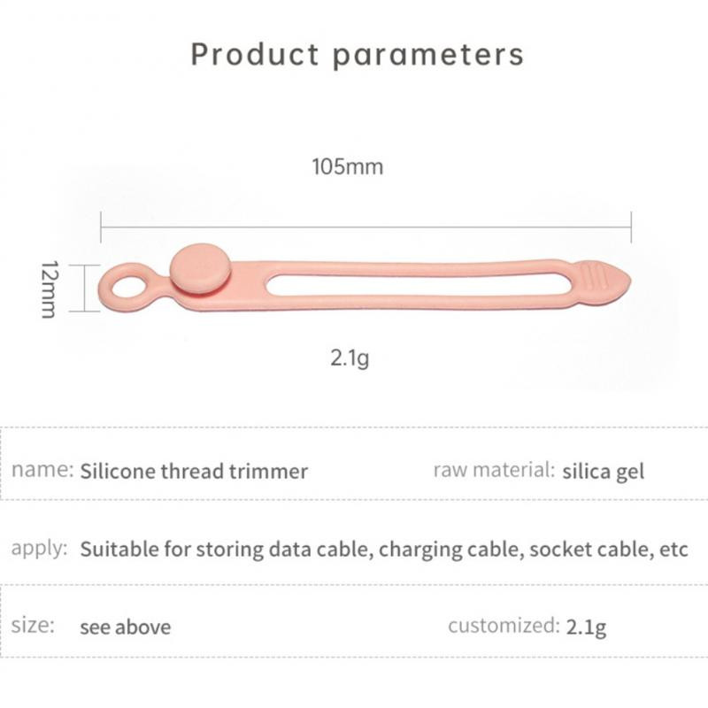 5kom Silikonski telefonski podatkovni kabel Namotač Stezaljka za slušalice Organizator Kabel za punjenje Upravljanje Žica Fiksator kabela Držač Vezica za remen