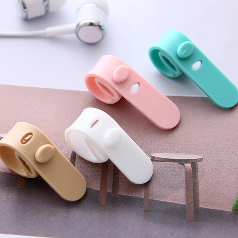 4 buc. Organizator de cabluri din silicon Legături pentru cabluri Anti-pierdere pentru căști Cablu de date Legături pentru cabluri Dtrap Organizare de birou pentru depozitare