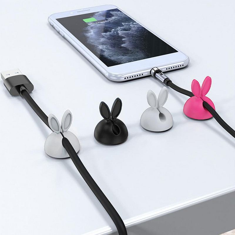 Dizajn malog otvora Silikonski silikonski stolni držač žice za zečje uši za učenje