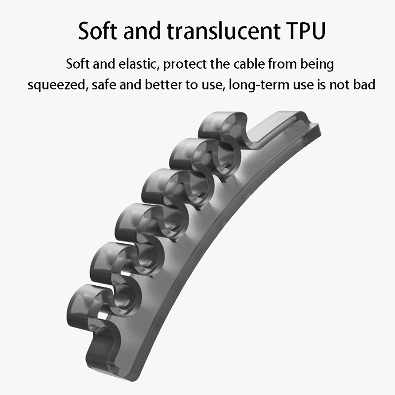 Kaablikorraldaja silikoontugi Mikro-USB-tüüpi C-kaabliga lauaorganihoidja hoidik hiire klaviatuuri jaoks kõrvaklappide kaabli korraldaja