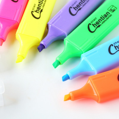 6db Creative Candy színes kiemelő Graffiti jelölőtoll diák kézi számla Nagy kapacitású kiemelő irodai kellékek