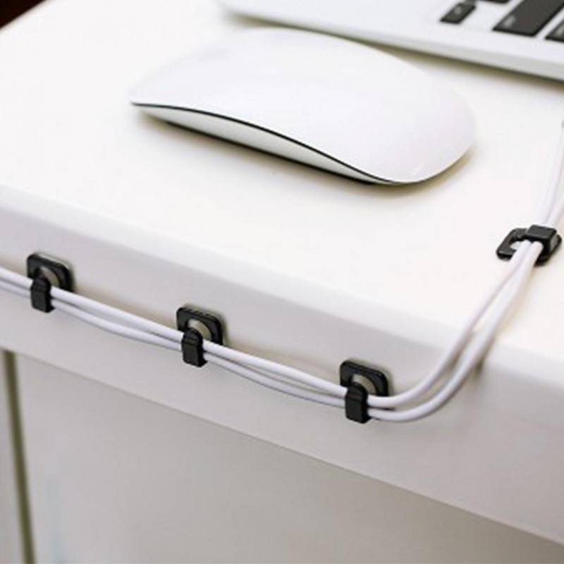 2 kompleta stezaljki za podatkovni kabel Korisne ABS mini kopče za pričvršćivanje žice za pohranu stola za stol.