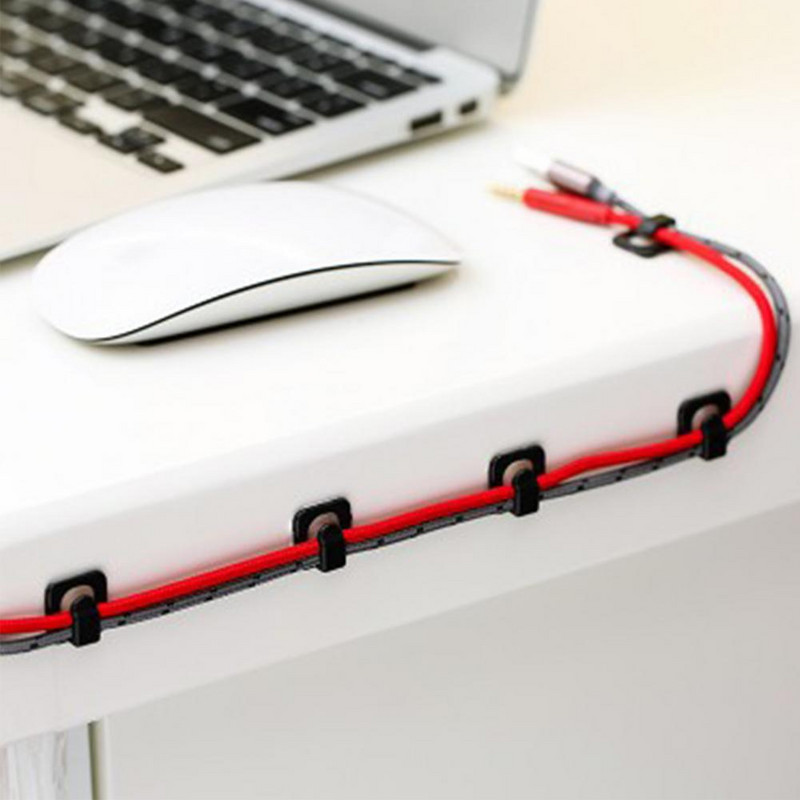 2 kompleta stezaljki za podatkovni kabel Korisne ABS mini kopče za pričvršćivanje žice za pohranu stola za stol.