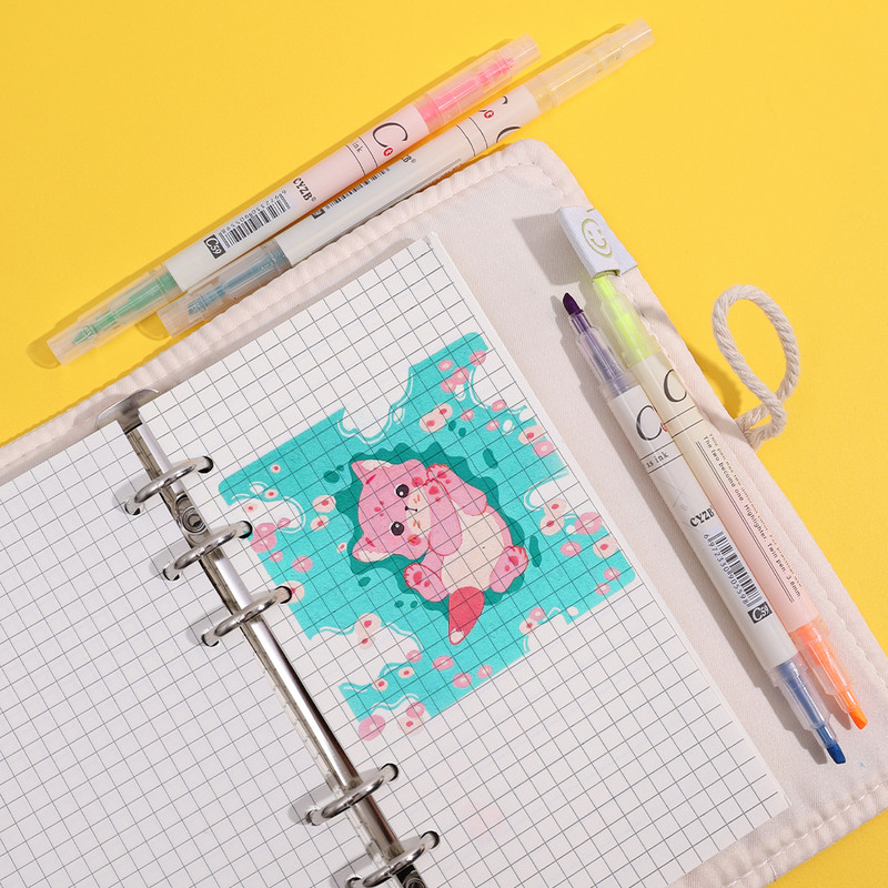 6 Έγχρωμα 12 Χρώμα Διπλή κεφαλή επισημάνσεις Μαρκαδόρος σχεδίασης Φοιτητικό Σχολείο Γραφείο Γραφείο Φοιτητικό Είδη ζωγραφικής