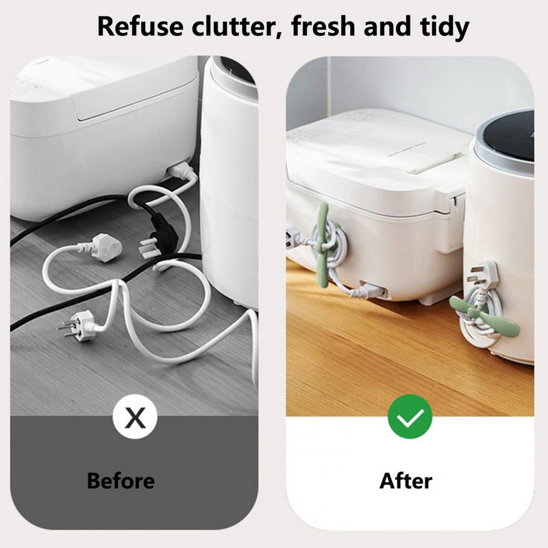 Organizatori za namotavanje kabela od 2 komada Bez probijanja Nema lijevog traga Veliki nosivi utikač koji drži Ljepljivo upravljanje kabelom Jednostavna instalacija A