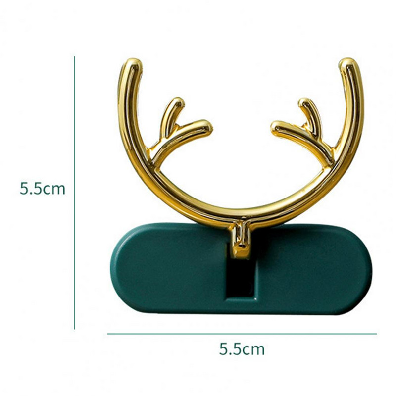 2db dugós horog ütésmentes, összehajtható kreatív agancs dizájn tápkábel fali akasztó kampós kábelrendező 2021