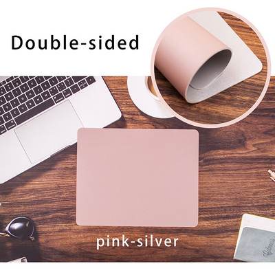 Podloga za miš Slatka dvostrana podloga za miševe Miševi Ured 21x26cm Podloga za miš Kawaii PU kožna vodootporna podloga za šalice Deskpad Girls