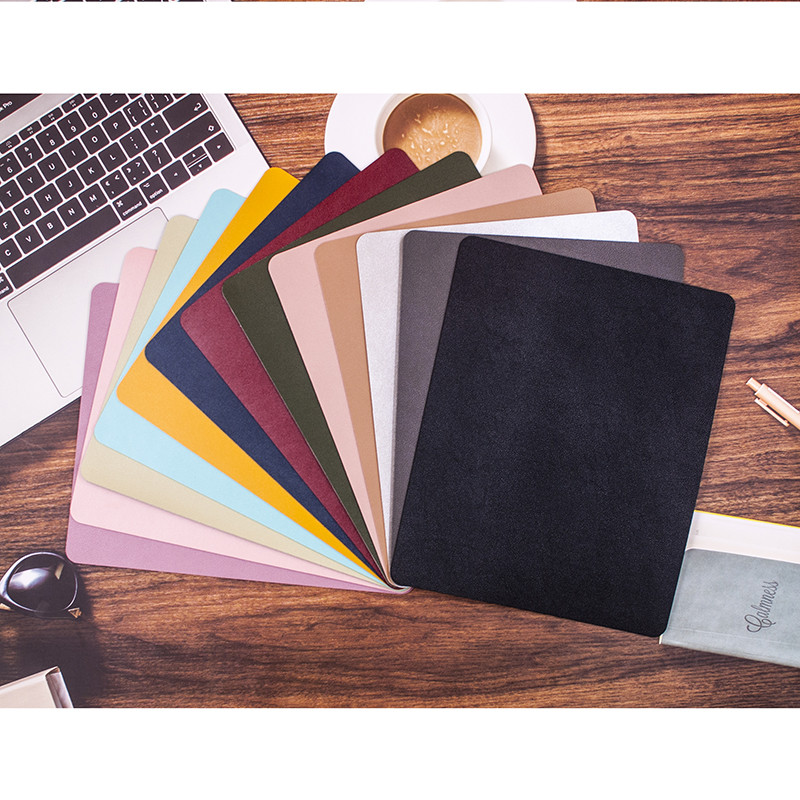 Podloga za miš Slatka dvostrana podloga za miševe Miševi Ured 21x26cm Podloga za miš Kawaii PU kožna vodootporna podloga za šalice Deskpad Girls