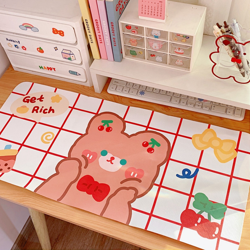 Kawaii Cartoon Rabbit Bear Printed Podloge za stol Podloga za stol Podloga za miša Podloga za tipkovnicu računala Podloga za radnu površinu Neklizajuća podloga Studentski pribor