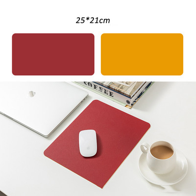 Nahast hiirematid veekindlad kahepoolsed hiirematid Kawaii arvutipadjad kontorisse koju 25*21cm