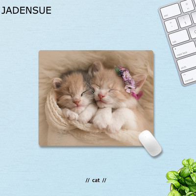 Covorașe de birou Covoraș rotund Covoraș mouse-ul pentru birou, laptop, pentru jocuri, pisică minunată, animale, joc pentru copii, covor covoraș pentru șoarece, anti-alunecare, 18x22cm