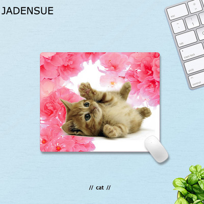 Covorașe de birou Covoraș rotund Covoraș mouse-ul pentru birou, laptop, pentru jocuri, pisică minunată, animale, joc pentru copii, covor covoraș pentru șoarece, anti-alunecare, 18x22cm