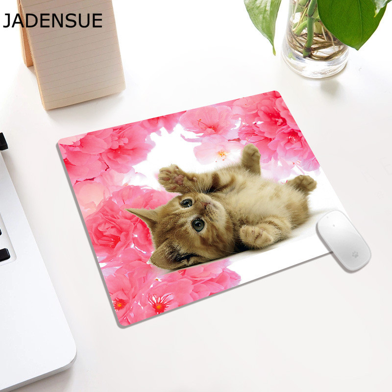 Covorașe de birou Covoraș rotund Covoraș mouse-ul pentru birou, laptop, pentru jocuri, pisică minunată, animale, joc pentru copii, covor covoraș pentru șoarece, anti-alunecare, 18x22cm