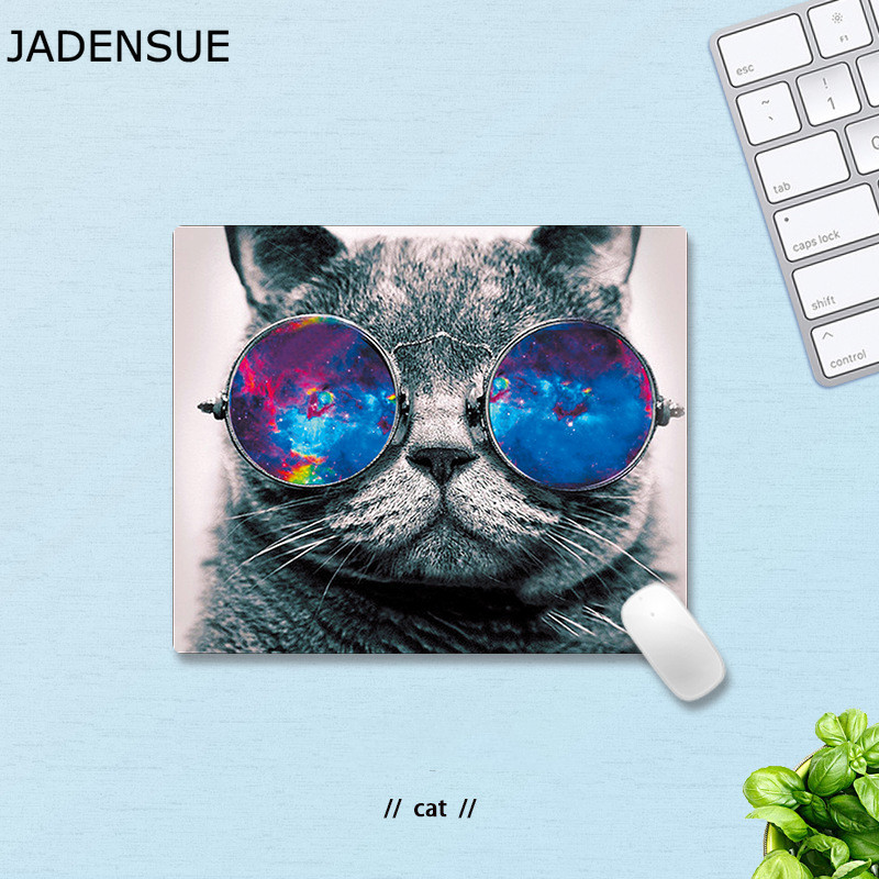 Covorașe de birou Covoraș rotund Covoraș mouse-ul pentru birou, laptop, pentru jocuri, pisică minunată, animale, joc pentru copii, covor covoraș pentru șoarece, anti-alunecare, 18x22cm