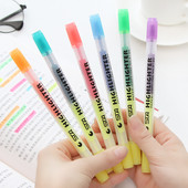 6 komada japanske olovke za označavanje u boji slatkiša s dvostrukim vrhom Izdržljivi marker za pisanje Dječji dar Uredski pribor Školski pribor H6183