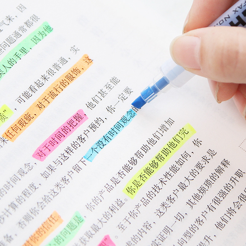 6 komada japanske olovke za označavanje u boji slatkiša s dvostrukim vrhom Izdržljivi marker za pisanje Dječji dar Uredski pribor Školski pribor H6183