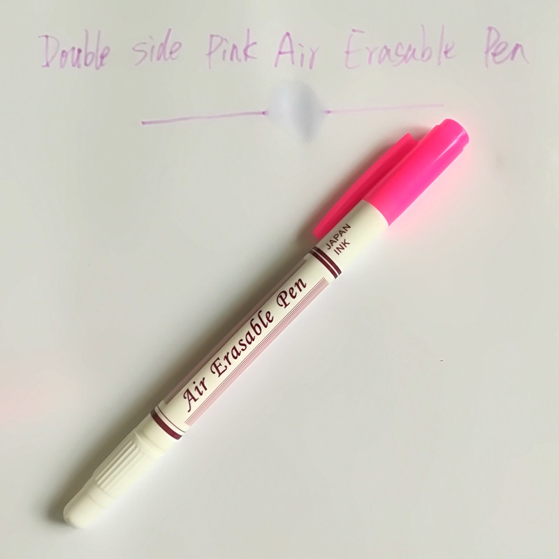 Στυλό σήμανσης διπλής όψης με εξαφανιζόμενο μελάνι με σβηστό αέρα με νερό, υφασμάτινο μαρκαδόρο Προσωρινή σήμανση στυλό αυτόματης εξαφάνισης για πανί