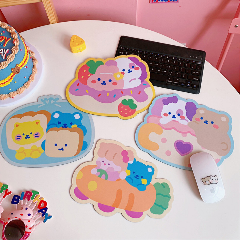 MINKYS naujiena Kawaii Sugar Bear Neslystantis vandeniui atsparus stalinis kilimėlis Pelės kilimėlis Kompiuterio priedai Mokykliniai biuro reikmenys
