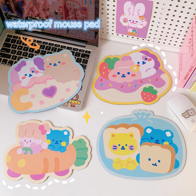 MINKYS naujiena Kawaii Sugar Bear Neslystantis vandeniui atsparus stalinis kilimėlis Pelės kilimėlis Kompiuterio priedai Mokykliniai biuro reikmenys