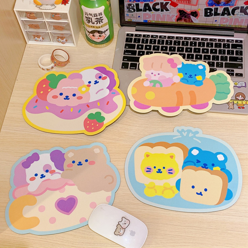 MINKYS naujiena Kawaii Sugar Bear Neslystantis vandeniui atsparus stalinis kilimėlis Pelės kilimėlis Kompiuterio priedai Mokykliniai biuro reikmenys