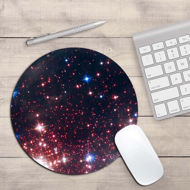 Astronaut Planet Mouse Pad Αντιολισθητικό μαξιλαράκι πληκτρολογίου Εξατομικευμένο Office Home Mouse χαλί Στρογγυλή βάση από καουτσούκ Επιτραπέζιο χαλάκι