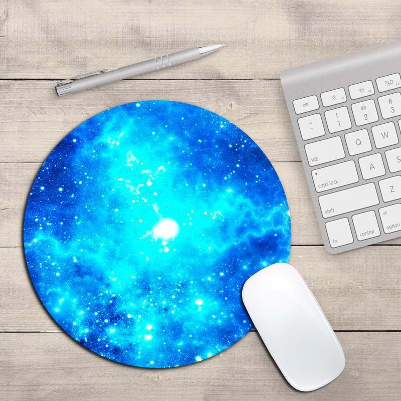 Astronaut Planet Mouse Pad Αντιολισθητικό μαξιλαράκι πληκτρολογίου Εξατομικευμένο Office Home Mouse χαλί Στρογγυλή βάση από καουτσούκ Επιτραπέζιο χαλάκι
