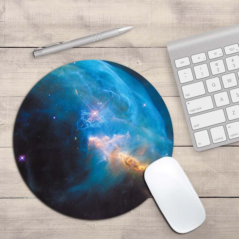 Astronaut Planet Mouse Pad Αντιολισθητικό μαξιλαράκι πληκτρολογίου Εξατομικευμένο Office Home Mouse χαλί Στρογγυλή βάση από καουτσούκ Επιτραπέζιο χαλάκι